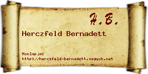 Herczfeld Bernadett névjegykártya
